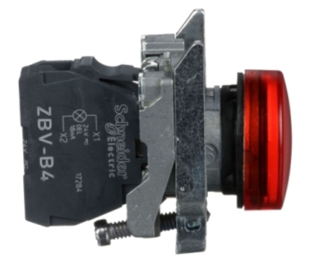 XB4BA42 &Oslash;22 Red Button - Flush Reset - 1NC